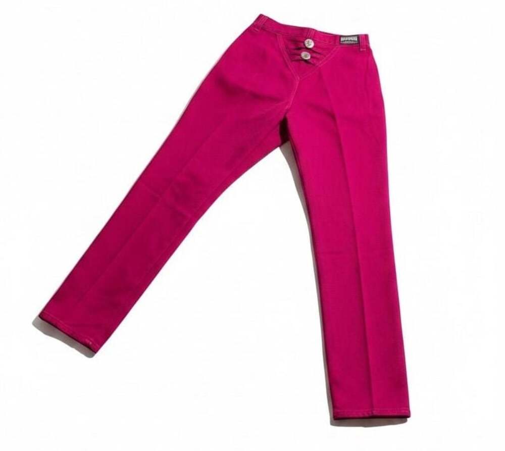 Vintage Roughrider by Circle T Hot Pink Western Pants with Decorative Buttons an